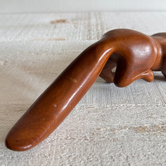 Vintage Swedish Style Hand Carved Wooden Folk Art Fox - Picture 3 of 9